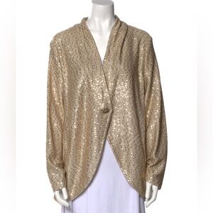 St.John Evening Gold Sequin Cardigan/Blazer size Medium